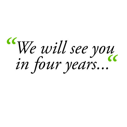 We will see you in four years quote